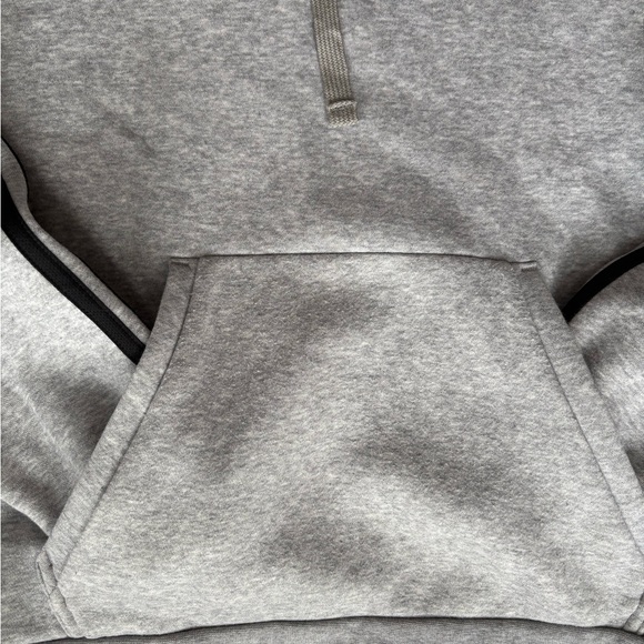 Adidas Men’s Hooded Sweatshirt Gray/Black Size Small - Picture 5 of 7